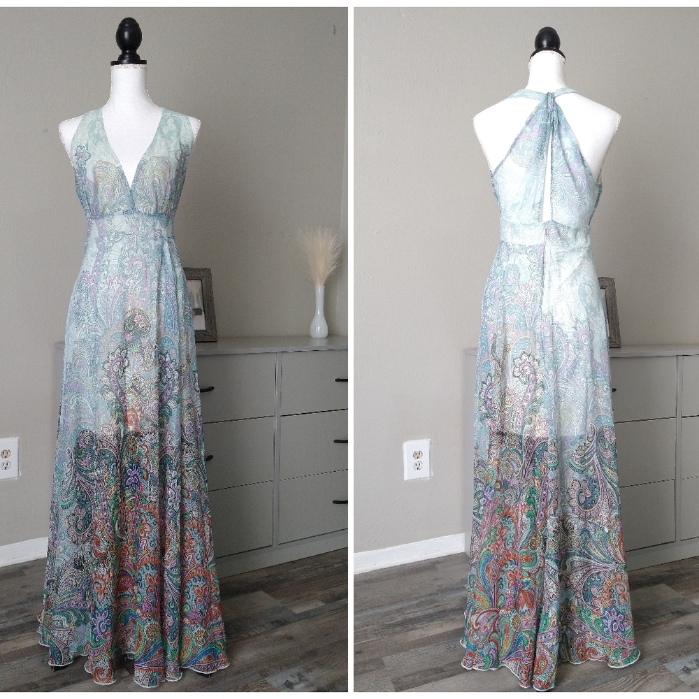 Paisley Print Summer Maxi Dress
